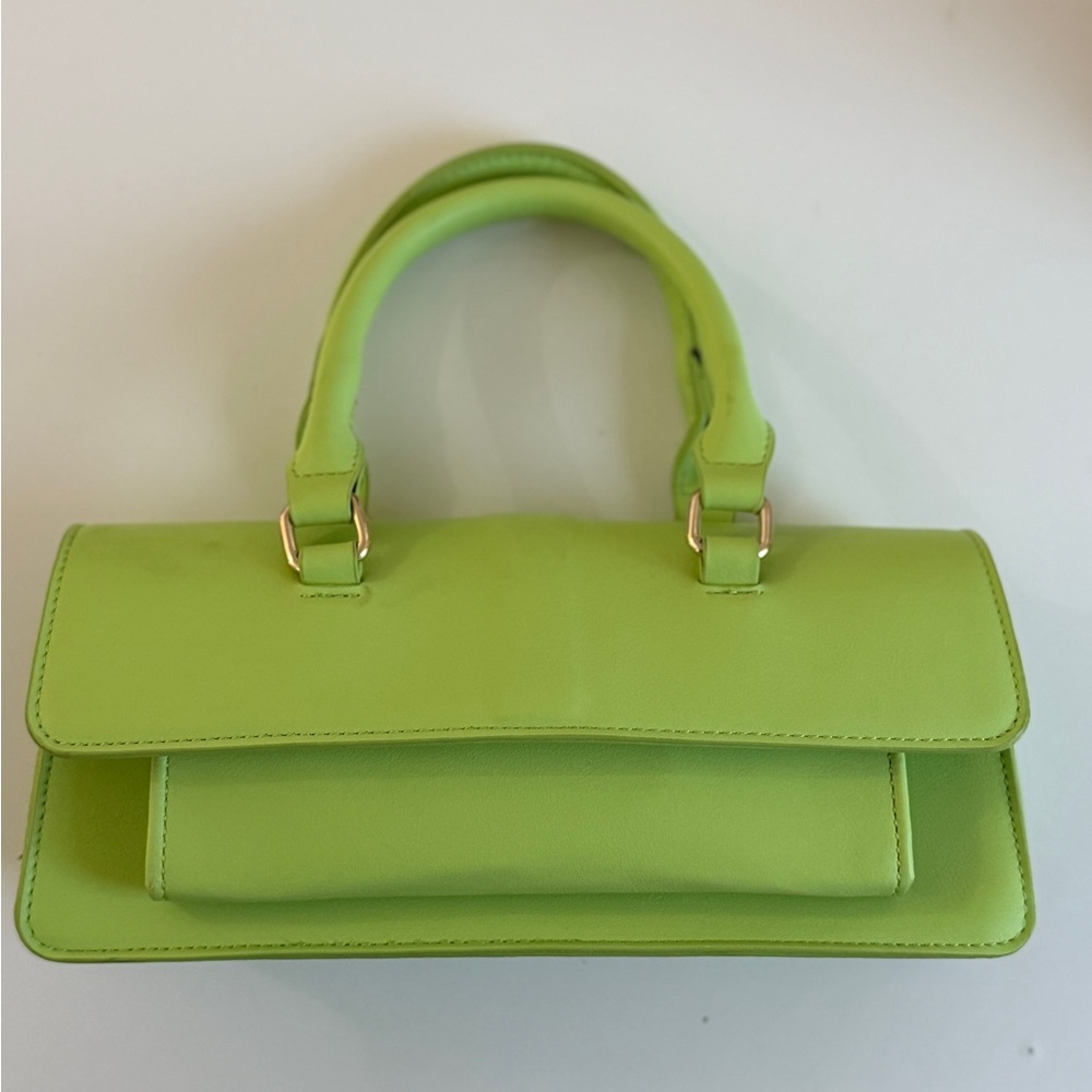 Melie Bianco Lime Green Shoulder Bag